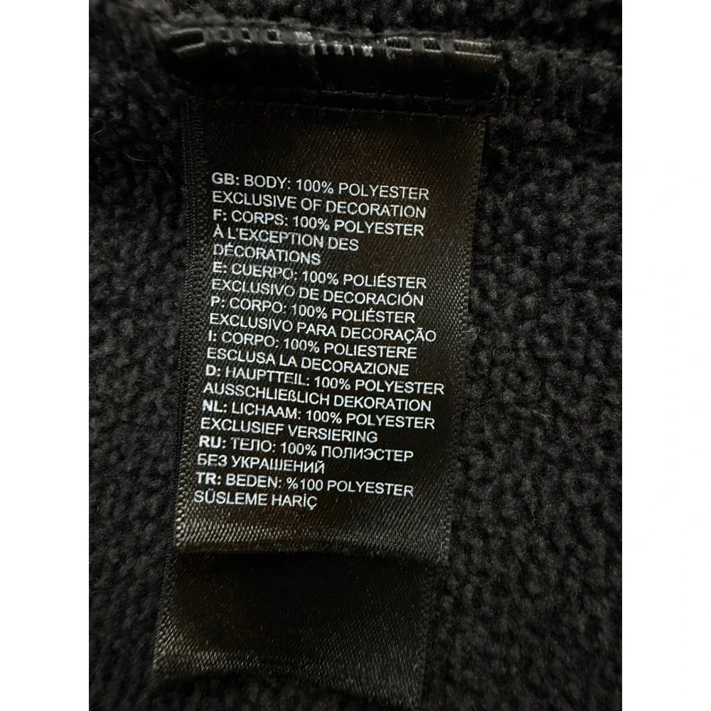 The North Face Mens Large Charcoal Grey Quarter Zip Fleece Pullover Sweater